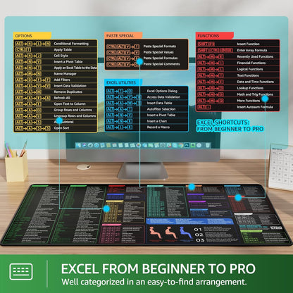 KTRIO Large Gaming Mouse Pad Desk Mat, Superior Micro-Weave Cloth for Precise Mouse Control, Non-Slip Rubber Base, Stitched Edges, Water-Resistant, for Gamer, Office & Home, 31.5" x 11.8" inches