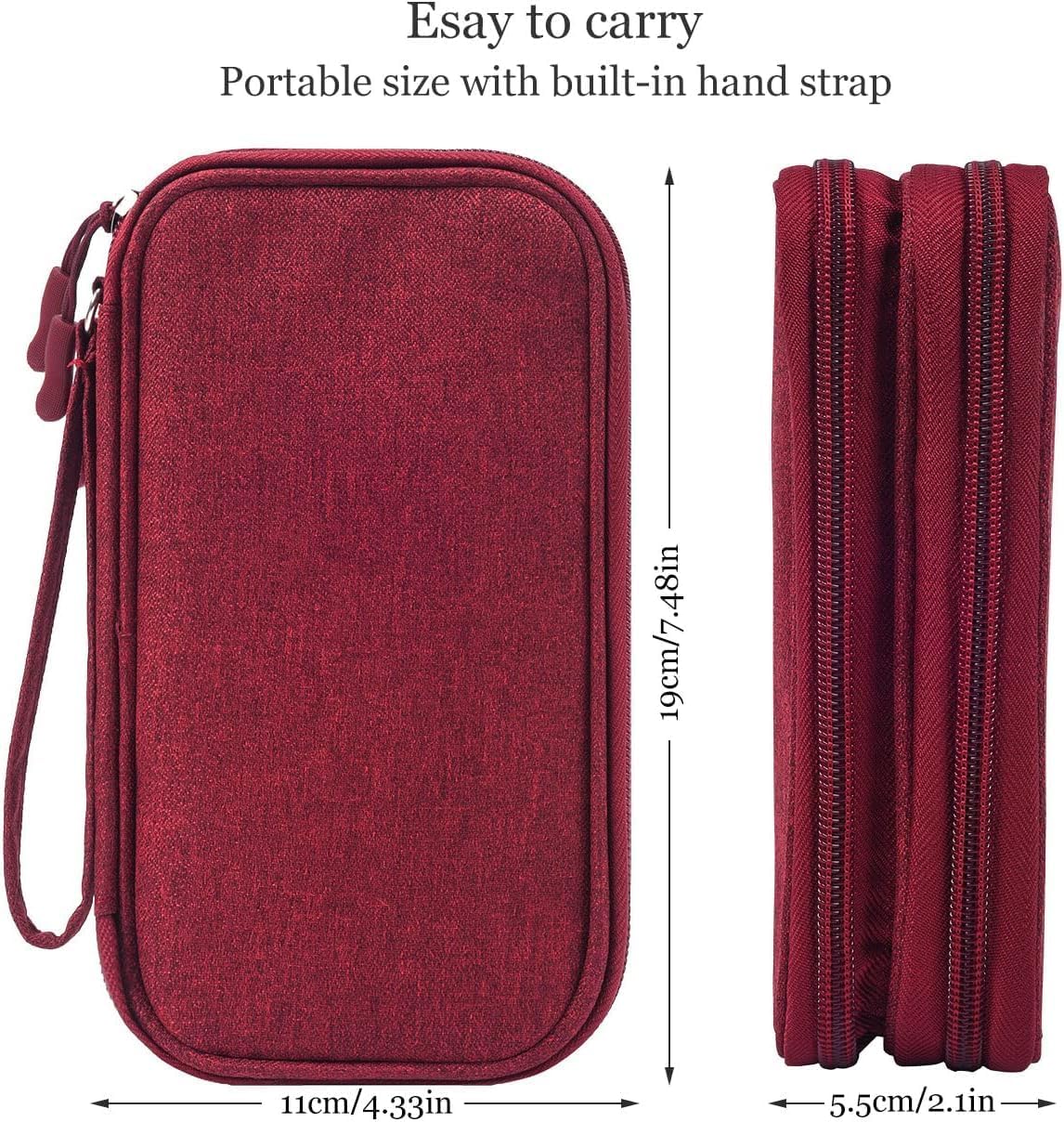 CAOODKDK Electronics Accessories Organizer Pouch Bag, Travel Universal Organizer for Cable, Charger, Phone, SD Card, Business Travel Gadget Bag
