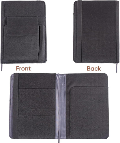 Journal Notebook Cover for Work, Journaling Notebooks Protector - Portfolio Organizer Compatible with Rocketbook Fusion, with Pen loop, Business Card Holder, File Pocket for accessories