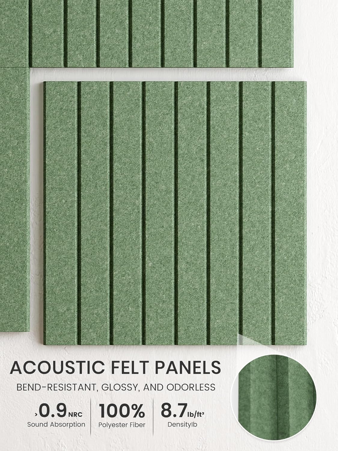 Bumusty Large Cork Board Alternative-48 x 36" Felt Bulletin Board Tiles, with 30 Pushpins, 70 Adhesive Tabs, Fine-Stripe 12-Pack, Cork Boards for Office Push Pin Board Felt Board-Oatmeal