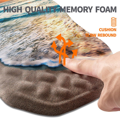 Ergonomic Slope Mouse Pad Wrist Support, Wrist Rest Mousepad for Carpal Tunnel Pain Relief with Massage Bulge and Slow Rebound Memory Foam (12x8 inch, Black)