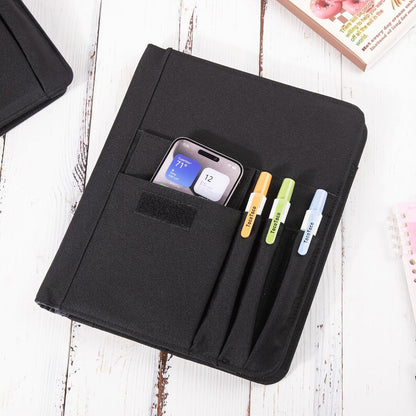 Journal Notebook Cover for Work, Journaling Notebooks Protector - Portfolio Organizer Compatible with Rocketbook Fusion, with Pen loop, Business Card Holder, File Pocket for accessories