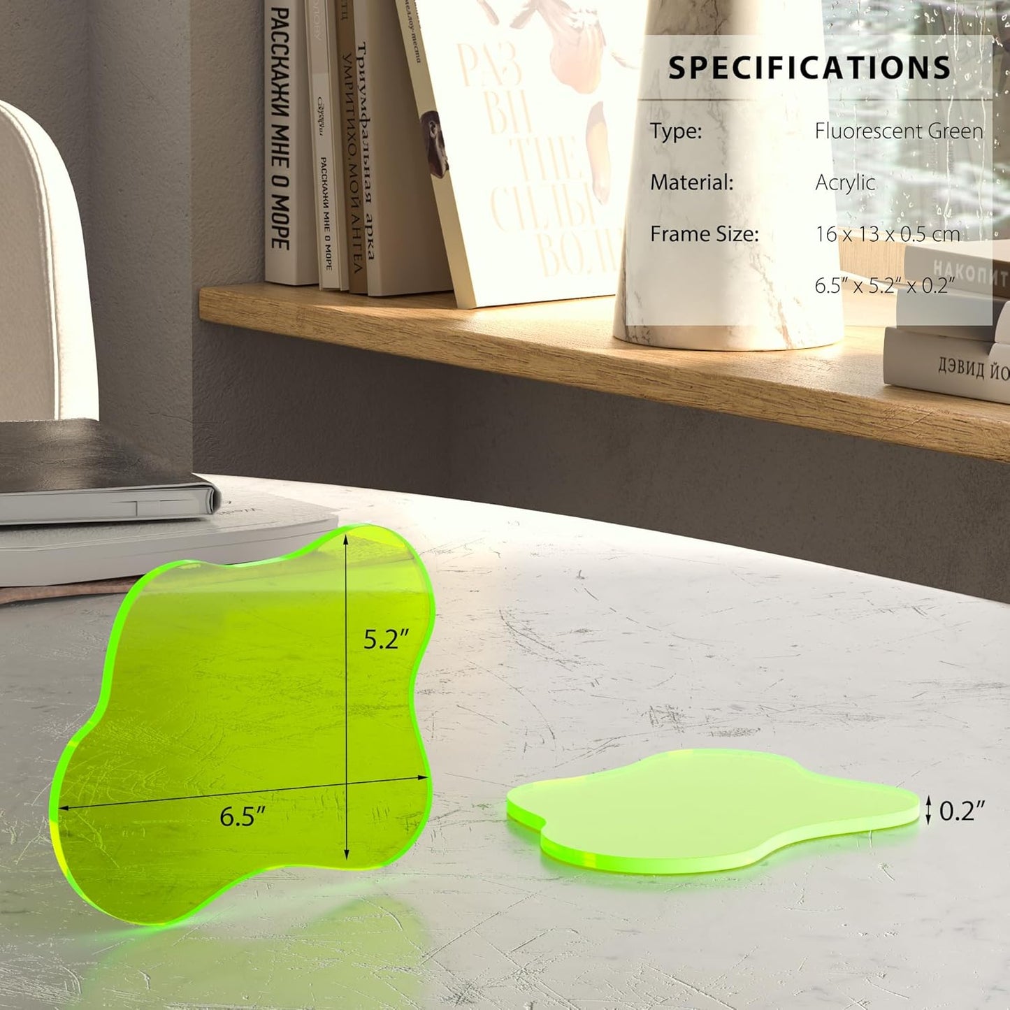 Acrylic Coaster Decorative Plates, Irregular Bar Drink Coaster, Clear Cloud Shape Coffee Cup Coaster, Perfect for Tabletop Protection and Accessories Display.(Gold)