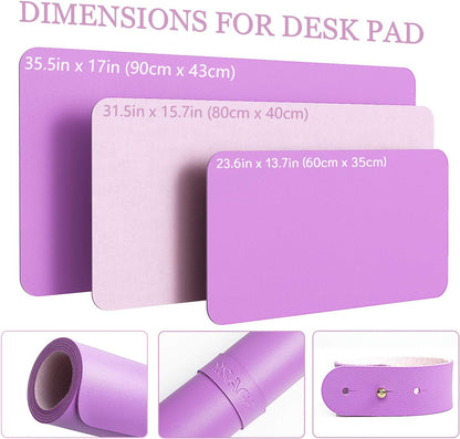 YSAGi Non-Slip Leather Desk Pad, Waterproof Laptop Computer Desk Keyboard Mat, Table Protector Blotter Mat, Large Mouse Pad for Office/Work/Home/Decor(Black, 31.5" x 15.7")