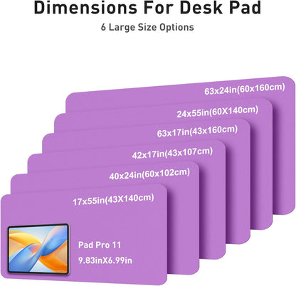 Aothia Leather Desk Pad Protector, Mouse Pad, Office Desk Mat, Non-Slip PU Leather Desk Blotter, Laptop Desk Pad, Waterproof Desk Writing Pad for Office and Home (Brown,23.6" x 13.7") - Colors B