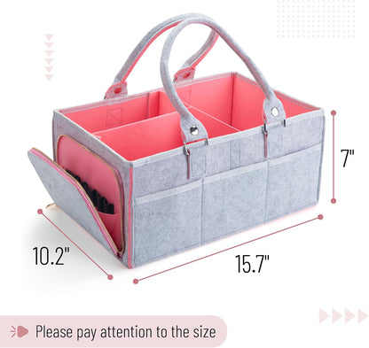 Mr. Pen- Baby Diaper Caddy Organizer, Gray, Medium, Nursery Storage Bin and Car Organizer for Diapers and Baby Wipes