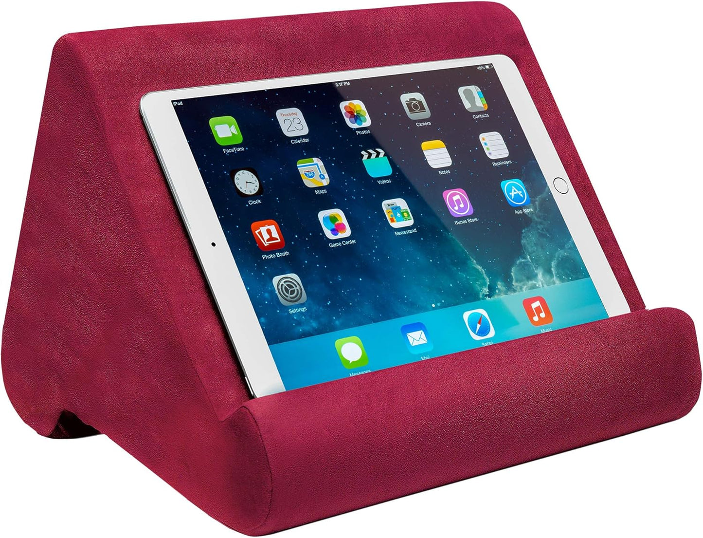 Ontel Pillow Pad Fold Away Multi-Angle Soft Tablet Stand, Gray