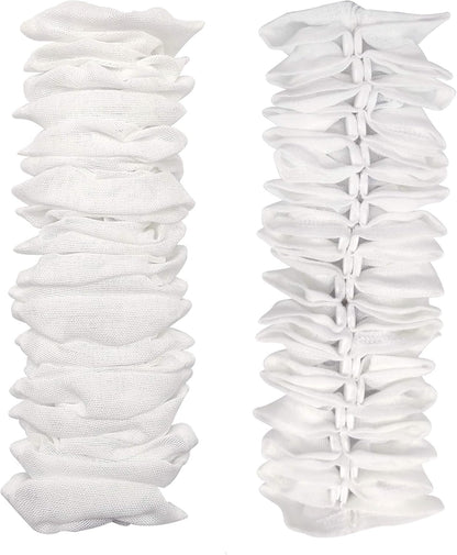 ECUDIS 2 Packs Chandelier Chain Cover Cord Cover 6 Feet, Great for Lamps, Light Fixtures, and Desks, Cable Management, White