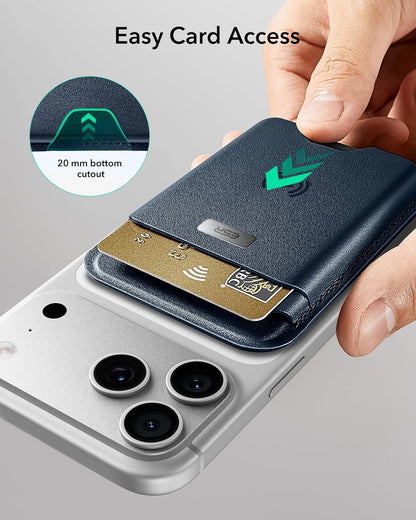 ESR Geo for MagSafe Wallet with Full Find My Functionality, RFID Blocking, 5 Cards Holder for Phone Case, Strong Magnetic Wallet for iPhone 17e/17/16/15/14/13/12 Series, Not for 13/12 Mini, Black