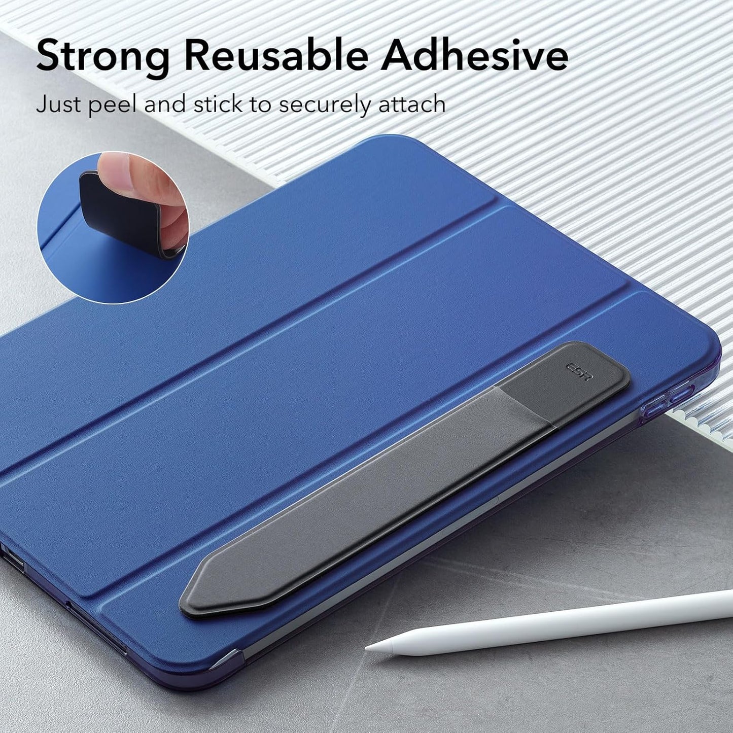 ESR Pencil Case Holder Compatible with The Pencil (Pro and 1st and 2nd Gen), Elastic Pocket for Stylus Pen [Pencil Protected and Safe] Pouch Adhesive Sleeve Attached to Case for Pencil, Black
