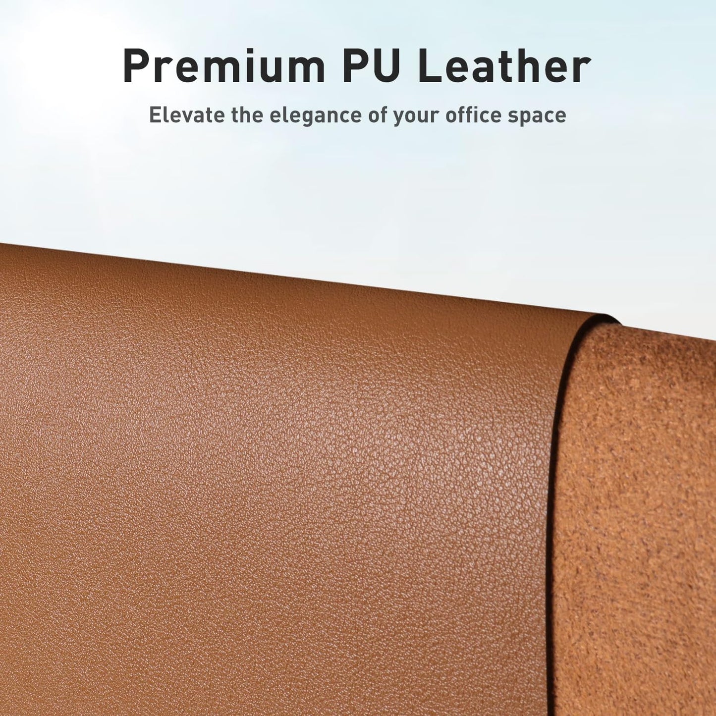 Aothia Leather Desk Pad Protector, Mouse Pad, Office Desk Mat, Non-Slip PU Leather Desk Blotter, Laptop Desk Pad, Waterproof Desk Writing Pad for Office and Home (Black,36" x 17") - Colors A