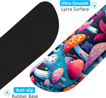 Dapesuom Enlarge Keyboard Wrist Rest, Memory Foam Wrist Cushion for Desk Mat Support, Cute Pain Relief Keyboard Mouse Pad Rests Set with Non-Slip Base for Gaming Laptop Office Computer, Elegant Flower
