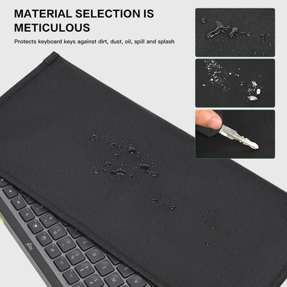 imComor Keyboard Dust Cover Sleeve Bag for Universal 60% 75% 80% Wireless/Wired Gaming PC Computer Keyboards Dust Cover, Logitech/Dell/Corsair/Redragon/Arteck/Apple Keyboard Protector-Black