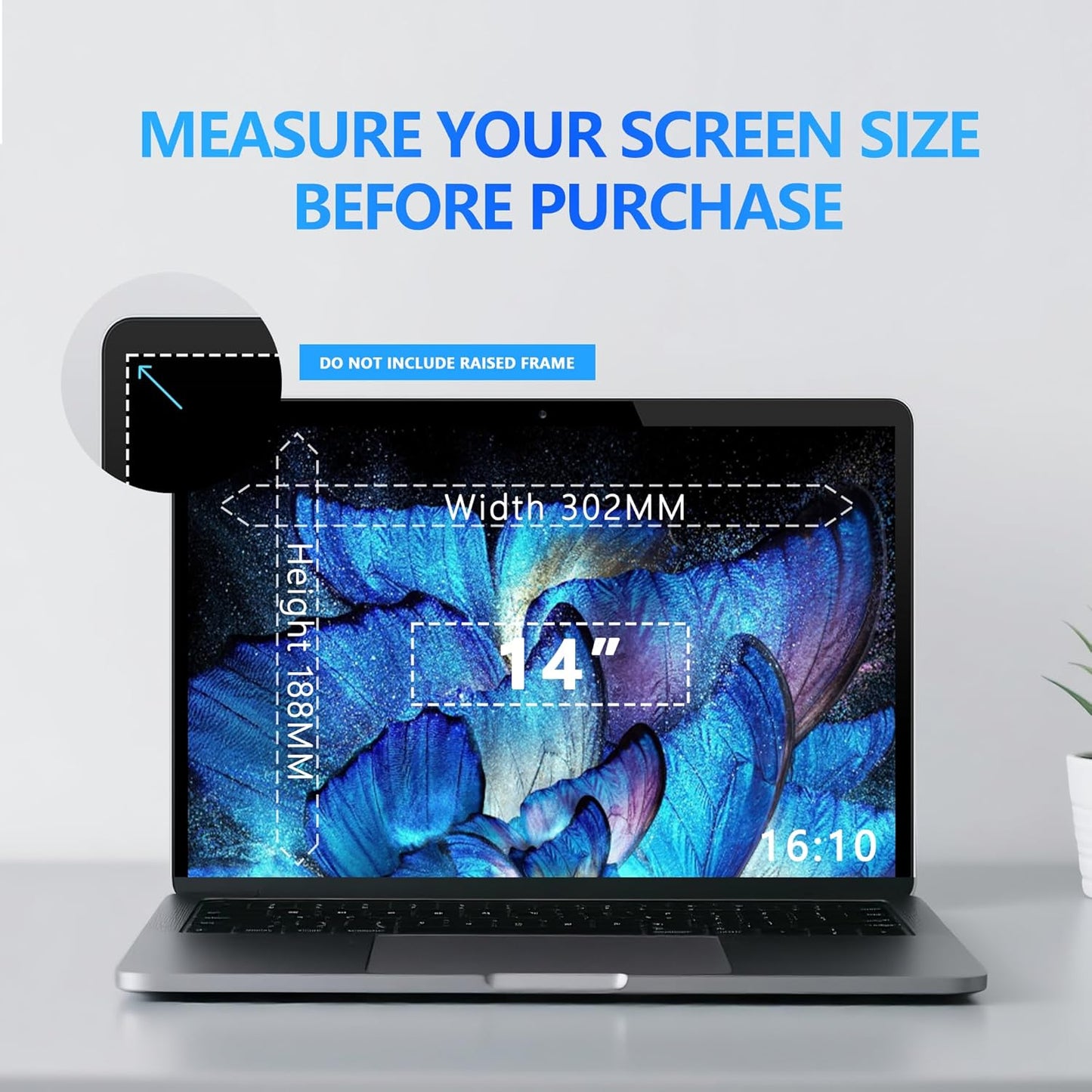 2 Pack Magnetic Hanging Computer Privacy Screen 24 Inch for 16:9 Widescreen Monitor, Removable Privacy Screen Anti Glare Blue Light Computer Screen Privacy Shield, Anti-Scratch 24in Protector Film