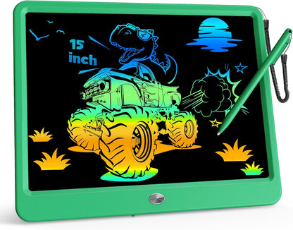 KOKODI 12 Inch LCD Writing Tablet with Anti-Lost Stylus, Erasable Doodle Board Colorful Toddler Drawing Pad, Car Travel School Games Toys for 3 4 5 6 7 8 Kids, Birthday Gift for Girls Boys Adults Blue