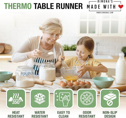 RIMONA'S Heat Resistant Table Runner - Waterproof, Trivet Runner, Heat Proof Table Protector, Trivet Table Runner, Ideal for Gifting, Mother-in-Law Gift, All-Natural Cork Table Runner