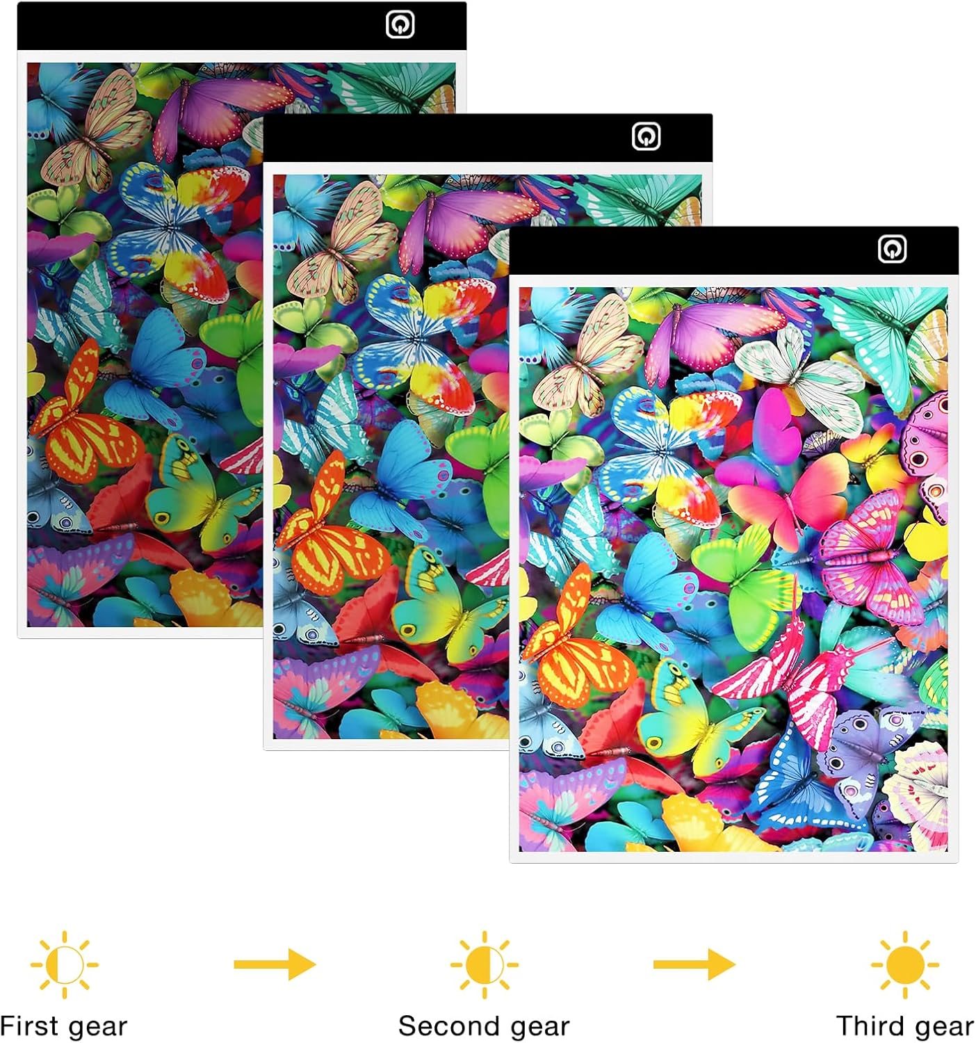 Funshot A3 Led Light Pad Tracing Light Box with USB Power Cable and 4 Fasten Clips,3 Levels of Brightness,Diamond Art Light Board,Sketching,Painting, Sketching,Tracing