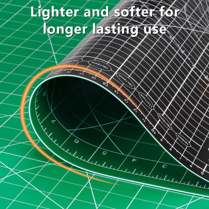 ArtAt Self Healing Cutting Mat: 24 x 36 inch Green Large 5-Ply Double-Sided Durable Non-Slip PVC Cutting Mat for Sewing Quilting Scrapbooking Art & Crafts projects…