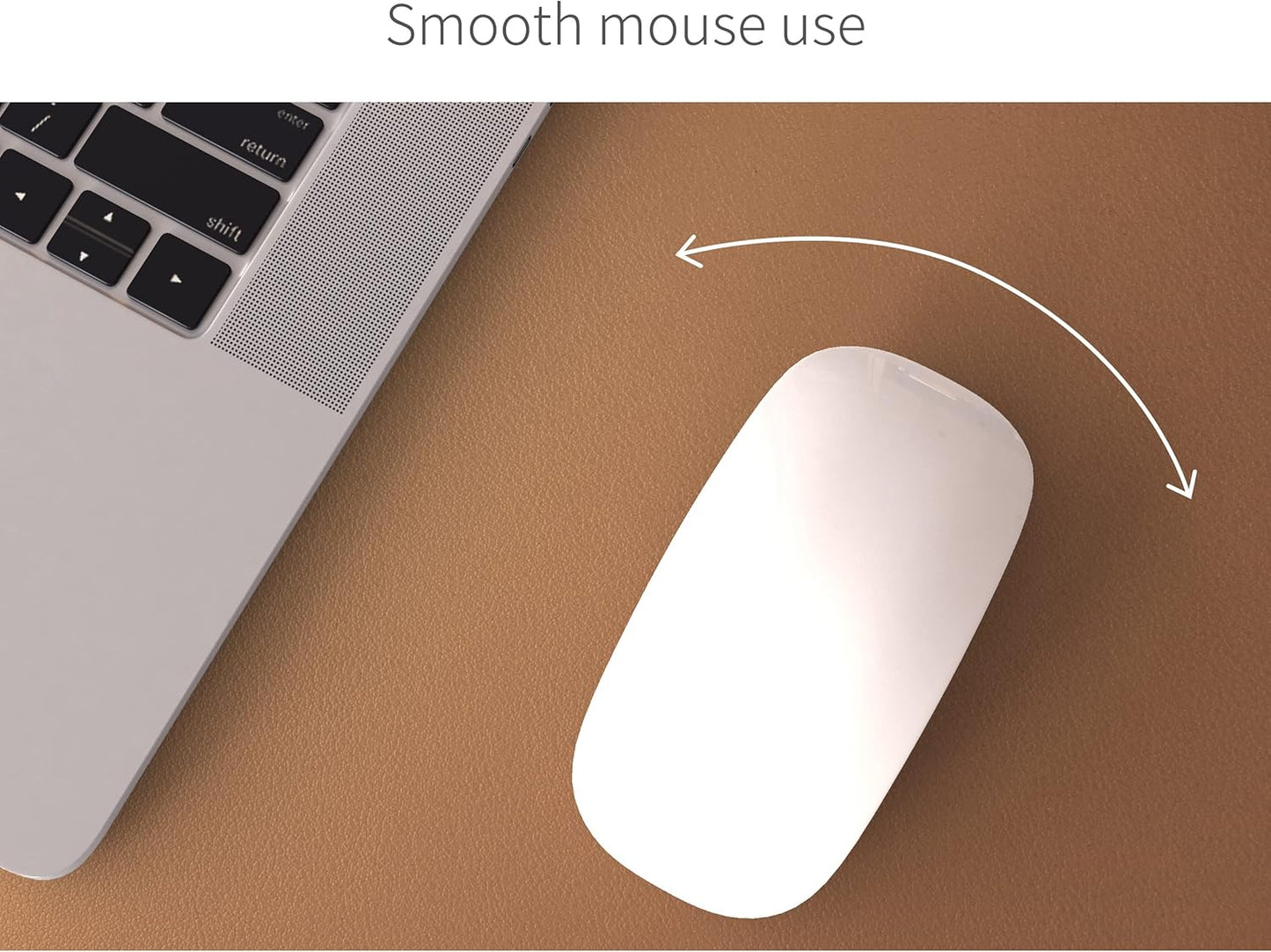 RENMTURE Dual-Sided Mouse Pad, Natural Cork & PU Leather Large Desk Pad for Office and Home Work, Desk Protector Non-Slip, Waterproof, Easy Clean (Olive Green, 32"x16")