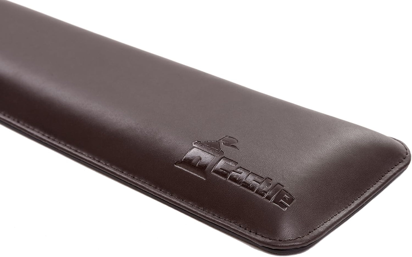 Bailey Compact by Castle - Wrist Rest for Keyboards with Around 61 Keys - Leather Ergonomic Computer Extra Firm Keyboard Wrist Support for Typists, Gaming, Heavy Office Use (Stone, Compact Size)