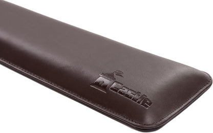 Bailey Compact by Castle - Wrist Rest for Keyboards with Around 61 Keys - Leather Ergonomic Computer Extra Firm Keyboard Wrist Support for Typists, Gaming, Heavy Office Use (Stone, Compact Size)