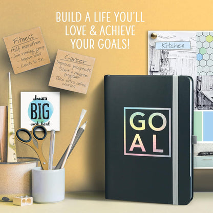 Boxclever Press Goal Planner – Luxury Undated Weekly Planner to Increase Productivity & Achieve your Goals. Weekly, Monthly, Quarterly Undated Planner with Vision Boards & Habit Trackers. 8.5 x 5.5ins