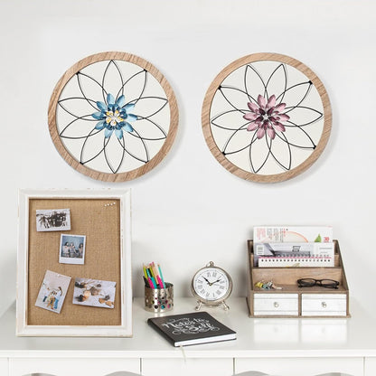 SOFE Cute Bulletin Board for Desk, 12"×16" Linen Pin Board, Farmhouse White Wood Frame, Fabric Memo Board/Vision Board Small, Photo Display Board for Office School Home Living Room