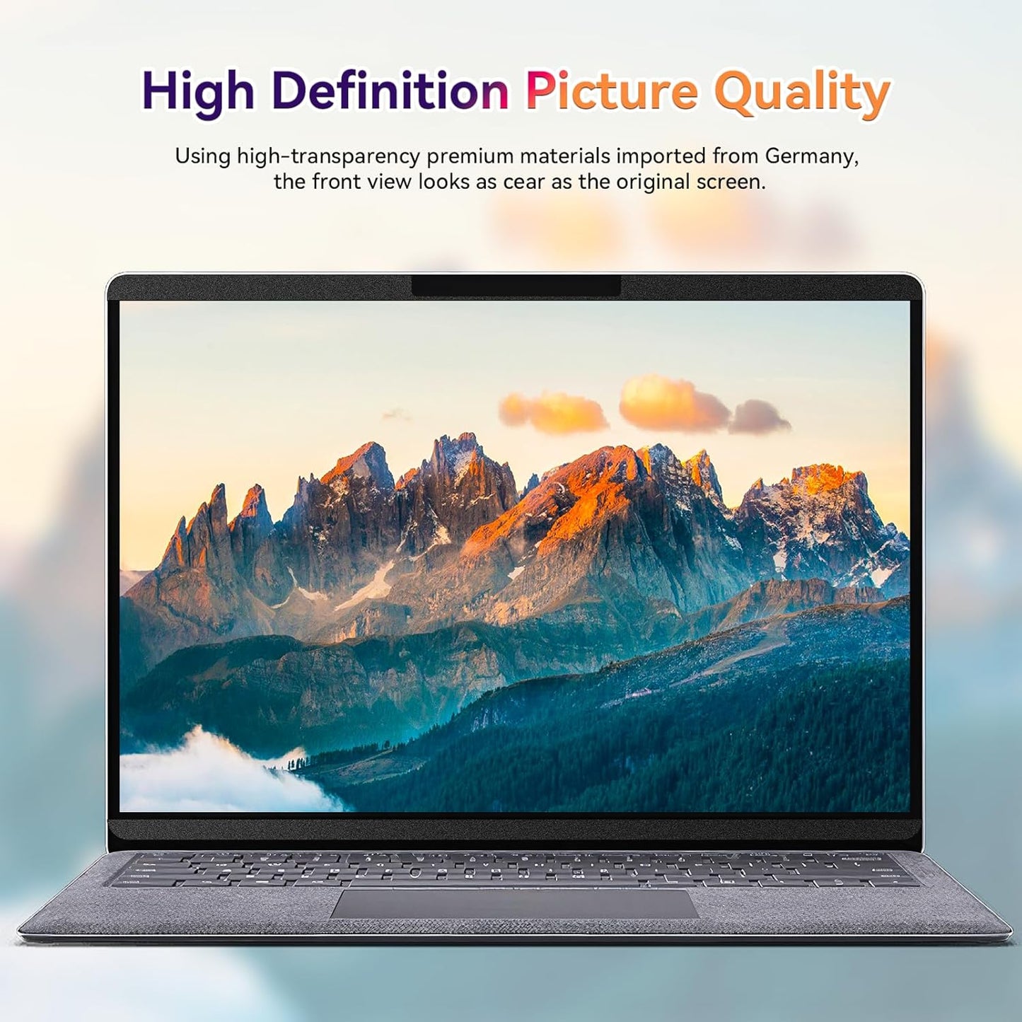 Magnetic Privacy Screen for Microsoft Surface Laptop 7 13.8 Inch, Removable Anti Glare Blue Light Filter, 13.8 In Anti Spy Black Security Private Block Screen Protector