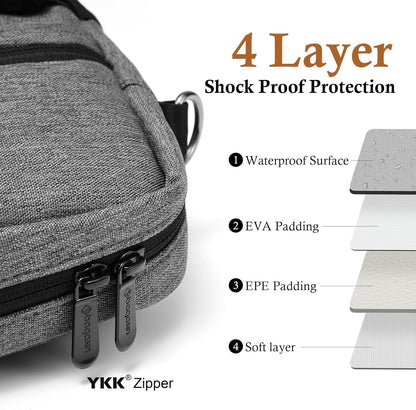 bagasin 15 15.6 16 inch Laptop Computer PC Shoulder Bag Carrying Case, Water-Repellent Fabric Briefcase, Lightweight Toploader, Business Casual or School