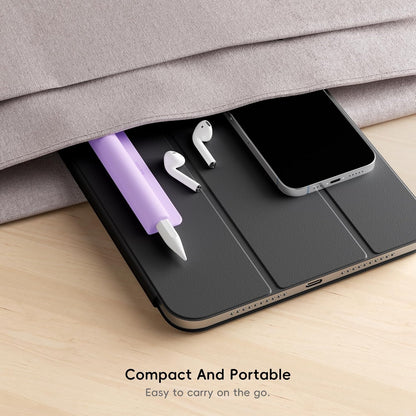 ELETIUO Silicone Pencil Holder Sleeve,Compatible with Apple Pencil (USB-C),Apple Pencil 1st/ 2nd Generation,Strong Adhesive Sticky Attached to iPad Case for Stylus Pens,Black
