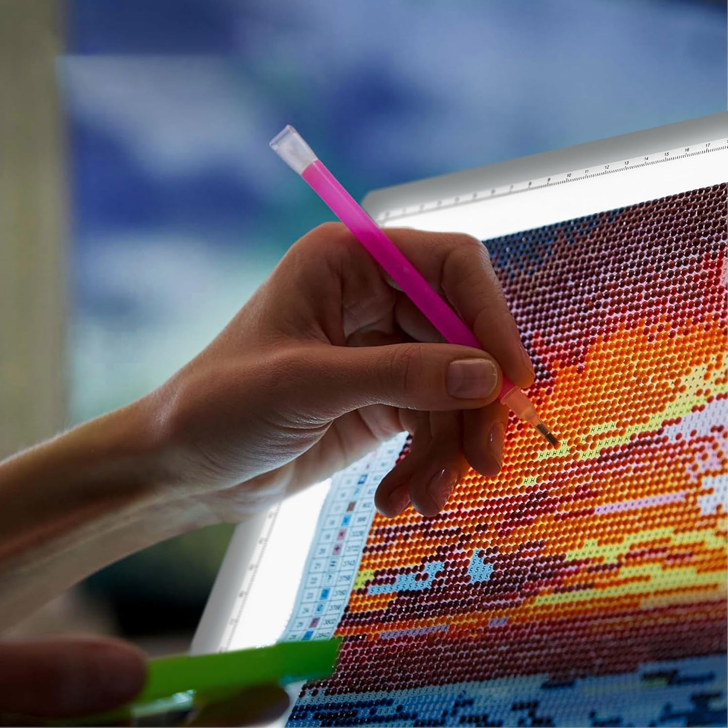 iVyne Rechargeable A4 Light Pad for Tracing & Weeding - LED Light Board for Weeding Vinyl - for Cricut Vinyl Weeding Tools - Ultra-Thin & Portable - Perfect for Artists & Crafters - Pink
