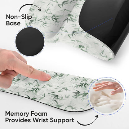 RICHEN Keyboard Wrist Rest Pad and Mouse Wrist Rest Support Mouse Pad Set,Sturdy & Comfortable & Lightweight for Easy Typing & Pain Relief-Ergonomic Support (Brown)