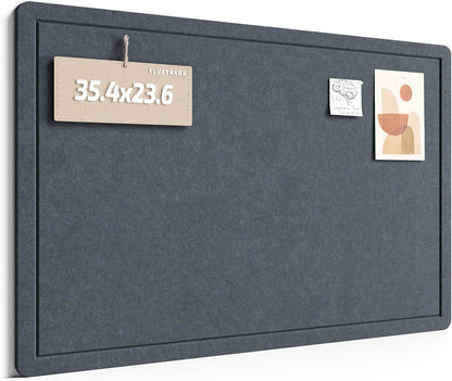 Fluxynara Bulletin Board, 23.6" x 17.5" Cork Board Alternative with 12 Safe Removable Adhesive Tabs, Foldable Felt Pin Board for Home Office, Classroom, Bedroom,Entryway for Walls—Sage