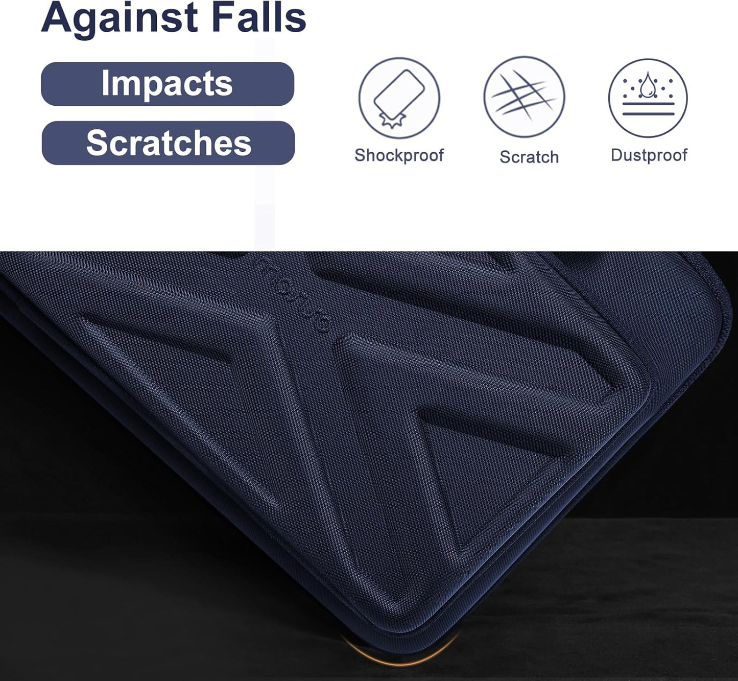 MOSISO 15.6-16 inch Laptop Hard Case, 15 inch Shockproof Waterproof Laptop Case Hard Shell Compatible with MacBook HP Dell, Carrying Sleeve Computer Bag with Sturdy Handle&Front Pocket&Belt, Black