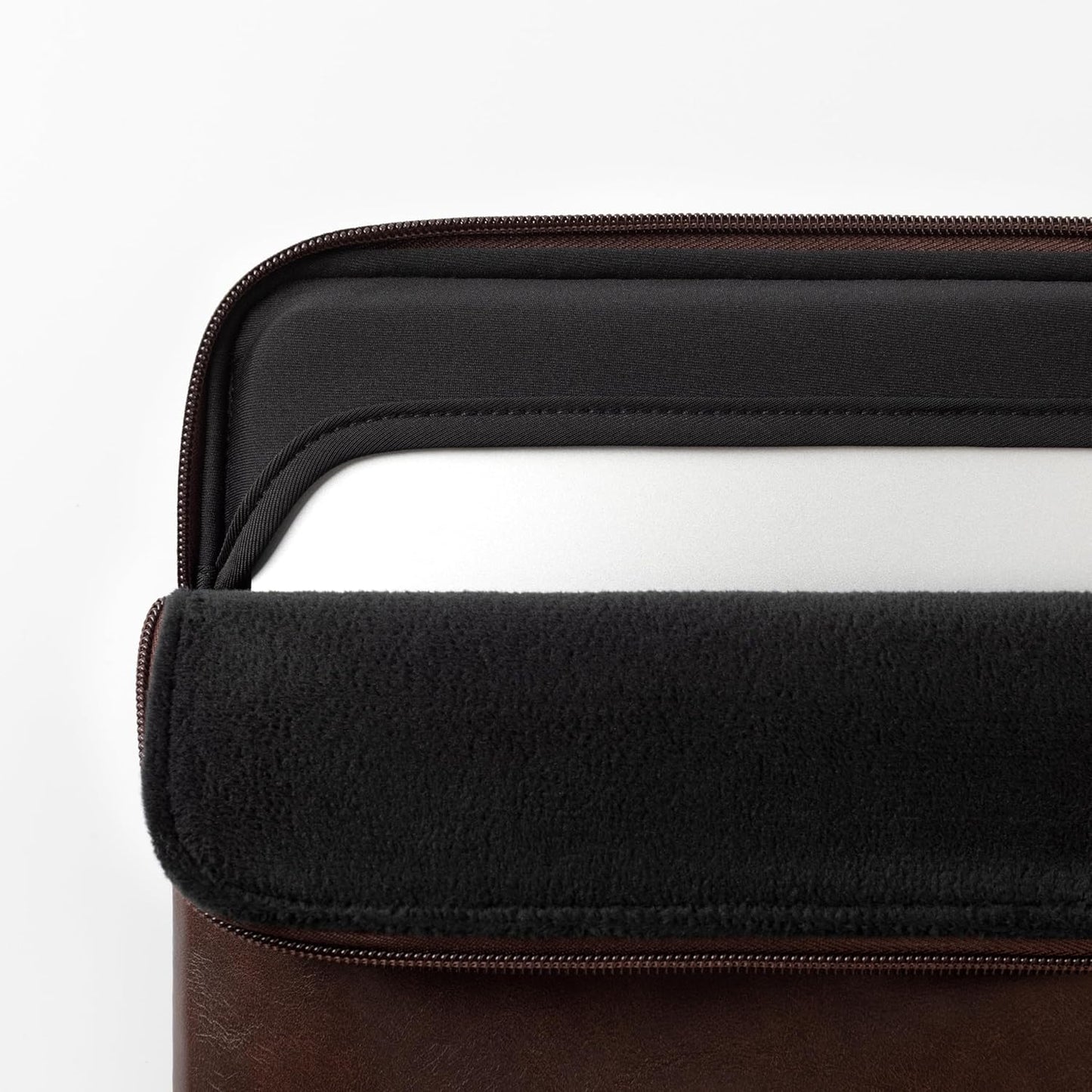 Comfyable Slim Protective Laptop Sleeve Compatible with 13/14 Inch MacBook Air & MacBook Pro M5/M4/M3/M2 Pro/Max 2026, Mac Travel Case, Laptop Pouch, Slim PU Leather Cover, Brown