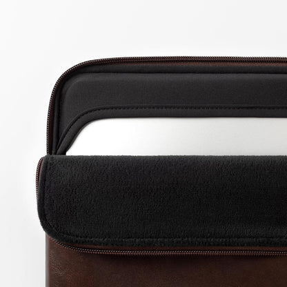 Comfyable Slim Protective Laptop Sleeve Compatible with 13/14 Inch MacBook Air & MacBook Pro M5/M4/M3/M2 Pro/Max 2026, Mac Travel Case, Laptop Pouch, Slim PU Leather Cover, Brown