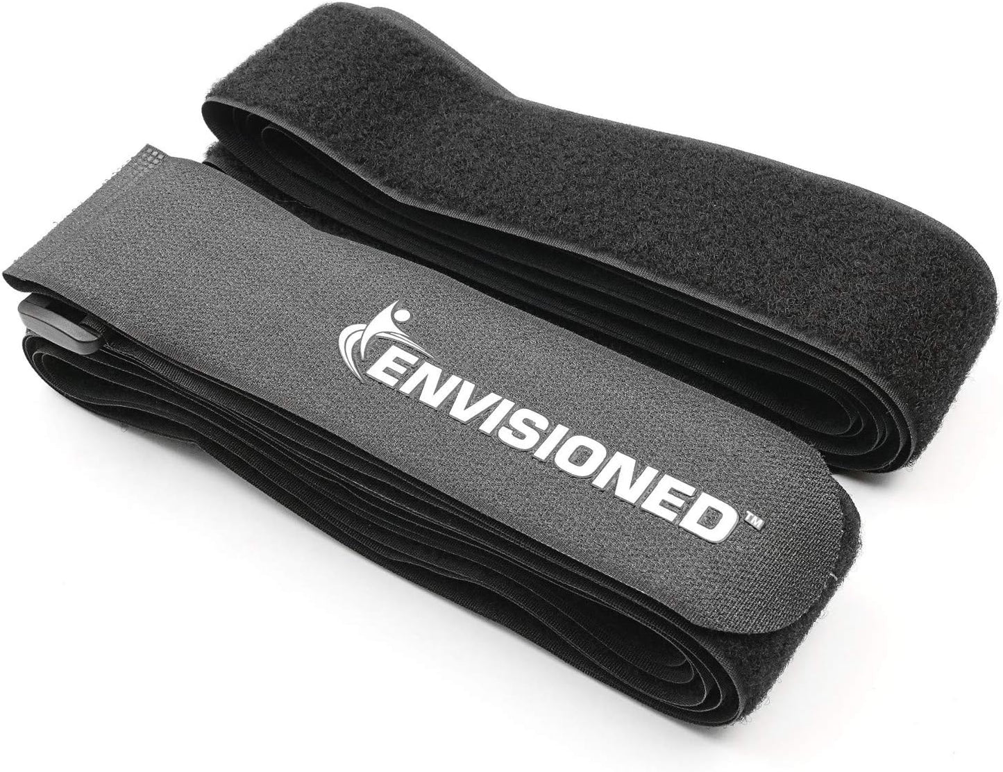 ENVISIONED Reusable Cinch Straps 2" x 40" - 6 Pack, Multipurpose Strong Gripping, Quality Hook and Loop Securing Straps (Black) - Colors A