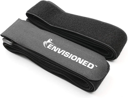 ENVISIONED Reusable Cinch Straps 2" x 40" - 6 Pack, Multipurpose Strong Gripping, Quality Hook and Loop Securing Straps (Black) - Colors B
