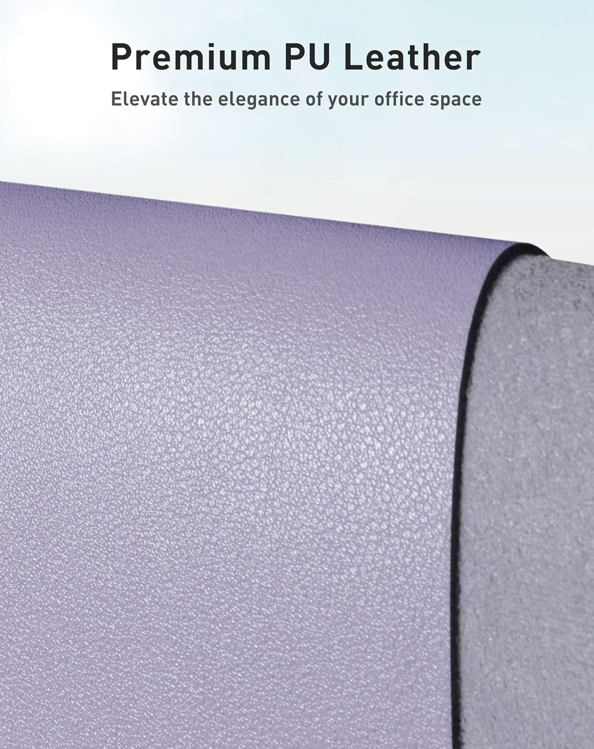 Aothia Non-Slip Waterproof PU Leather Desk Pad Protector for Mouse, Writing Desk, Office, Home, Laptop Blotter, 23.6" x 13.7", Black - Colors B