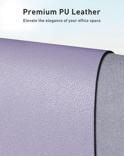 Aothia Leather Desk Pad Protector, Mouse Pad, Office Desk Mat, Non-Slip PU Leather Desk Blotter, Laptop Desk Pad, Waterproof Desk Writing Pad for Office and Home (Brown,23.6" x 13.7") - Colors B