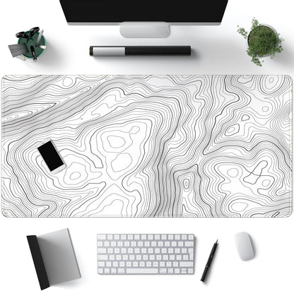 World Map Desk Mat Historical World Map Desk Pad Extra Large Computer Mouse Pad XL Black Topographic Mousepad Keyboard Pad for Desk Gaming Computer Laptop Office Non-Slip Desk Pad 31.5x11.8 in