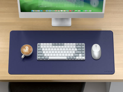 Satechi Vegan Leather Desk Mat, Large Mouse Pad Scratch and Water Resistant, Easy to Clean, Desk Pad for Office and Home, 26.8” x 12.4” x 0.1” - Black