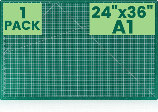 Large Cutting Mat 24"x36", 1 Pack Double-Sided 5-Ply Self Healing Sewing Cutting Mat, Cutting Mats Board for Crafts-Sewing, Fabric, Quilting, Scrapbooking Project