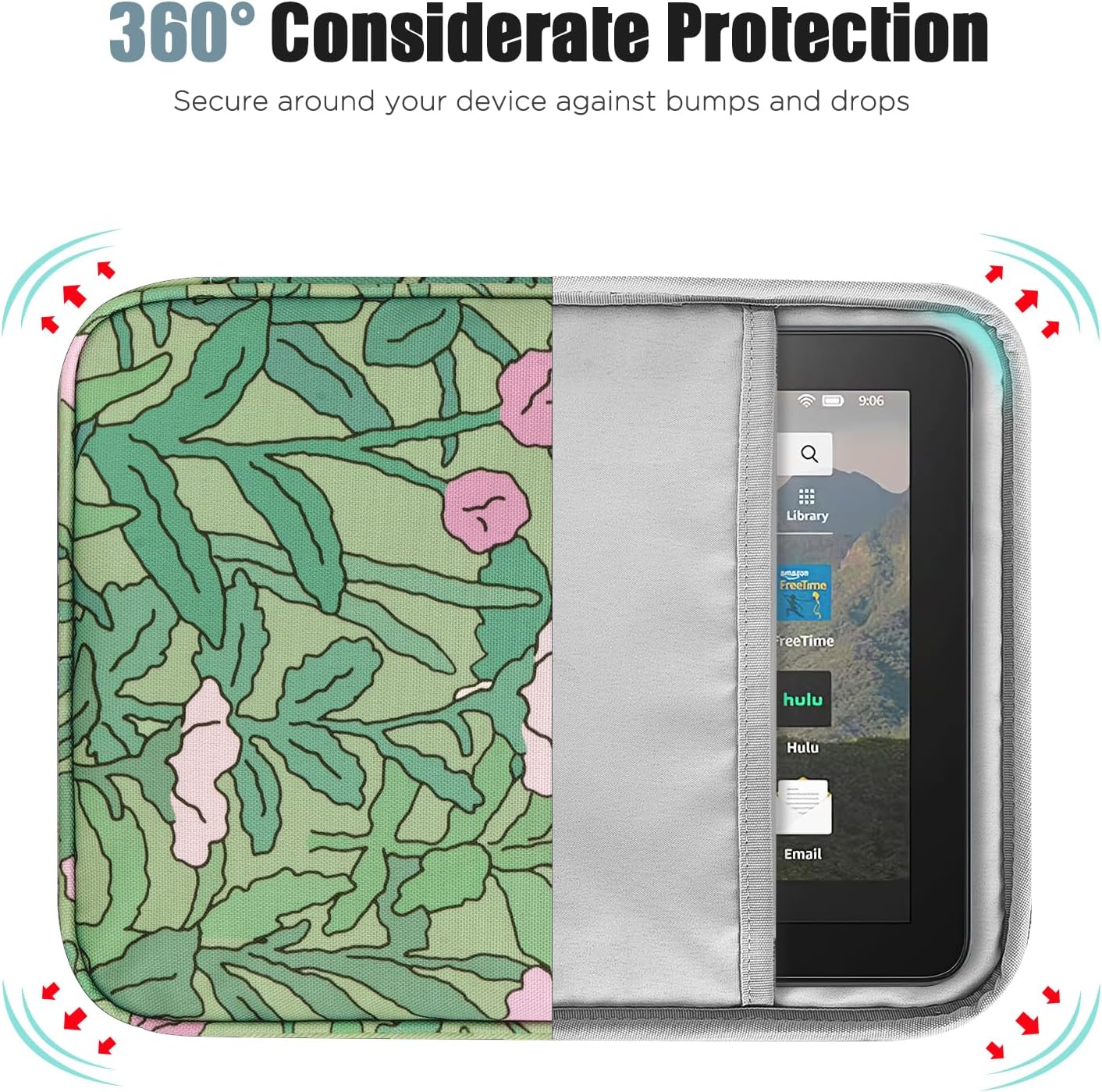 TiMOVO 9-11" Tablet Sleeve Bag for iPad 11-inch A16 2025, iPad 10.9"/10.2"| Air 11 Inch/5th/4th Gen. 10.9", Galaxy Tab A9+/A11Plus 11", Protective Bag with Pocket, Black
