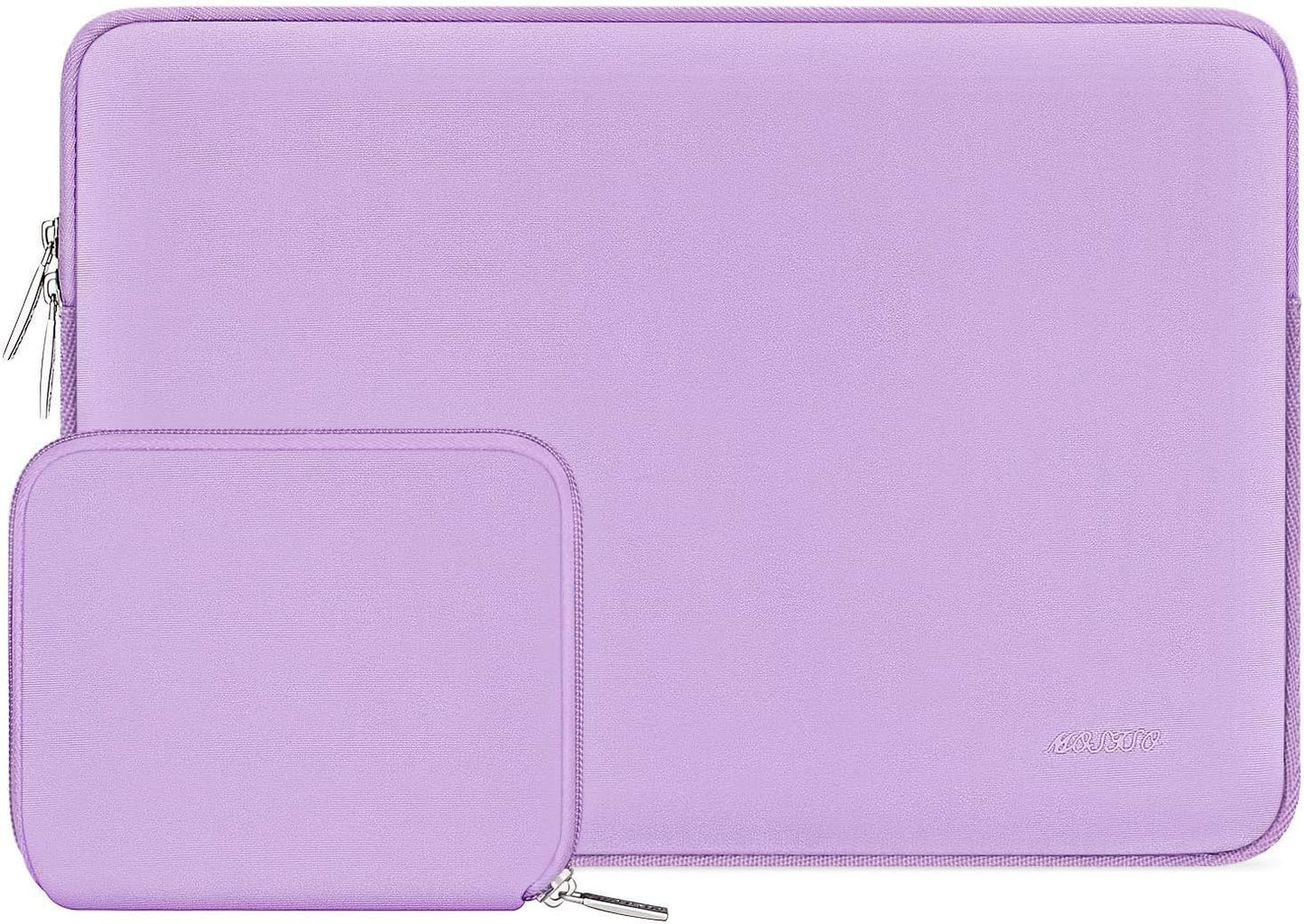 MOSISO Laptop Case 13.3 inch, 13-13.3 inch Laptop Sleeve Bag Compatible with MacBook Air/Pro 13/Pro 14 M5 M4 M3 M2 M1, HP Dell ASUS Lenovo, Neoprene Computer Sleeve Bag with Small Case, Baby Pink - Colors A