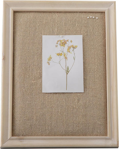 SOFE Cute Bulletin Board for Desk, 12"×16" Linen Pin Board, Farmhouse White Wood Frame, Fabric Memo Board/Vision Board Small, Photo Display Board for Office School Home Living Room