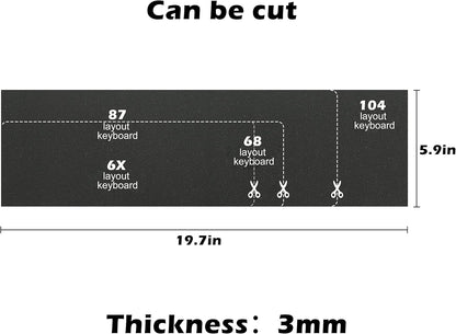 HONKID Keyboard Foam, Sound Dampening Foam for Mechanical Keyboard Bottom, Made of LE-20 Poron, Black (H 2mm)