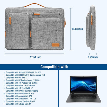 MOSISO 360 Protective Laptop Case 16 inch, 15-15.6 inch Laptop Sleeve Compatible with MacBook Pro 16, HP Acer Dell Lenovo ASUS, Side Open Carrying Case with 4 Zipper Pockets&Handle, Black