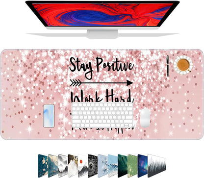 Galdas Mouse Pad For Gaming,Forest Background Pattern XXL XL Large Mouse Mat Long Extended MousePad Desk Mat Non-Slip Rubber Mice Pads Stitched Edges Thin (31.5 x 11.8 x 0.12 Inches) Tree
