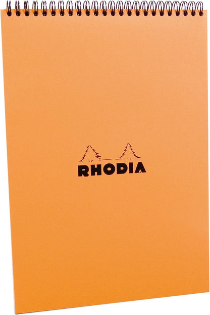 Rhodia #16 Wirebound Notepad 5.8" x 8.3" Dot Pad, Orange Cover